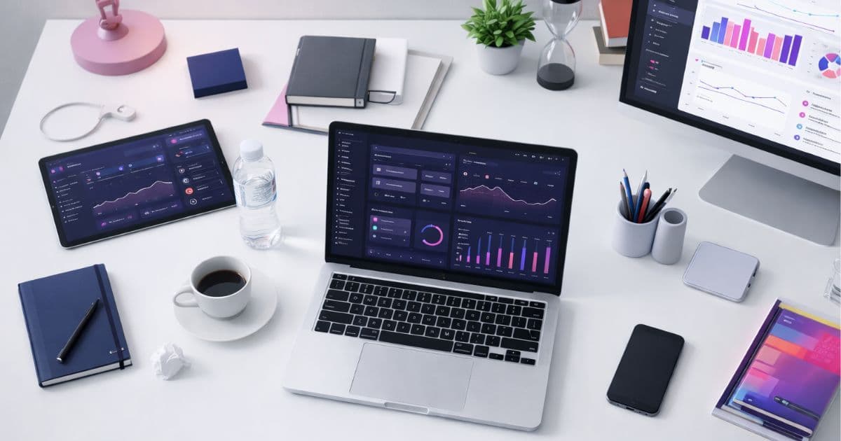 Founder staring at a competitor tracking spreadsheet with multiple browser tabs open — illustrating the inefficiency of manual competitor monitoring